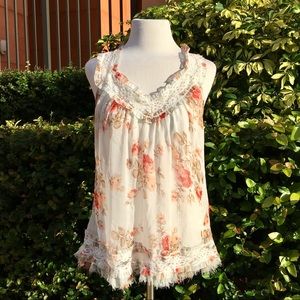 Lacey Rose Print Tank Top